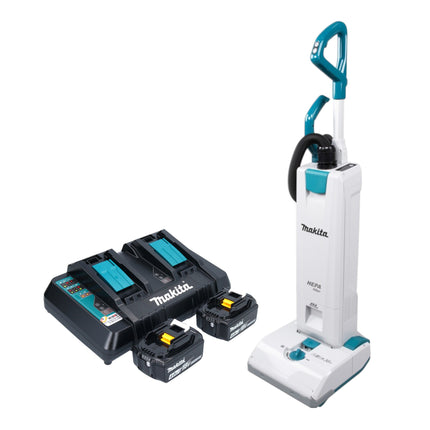 Makita DVC 560 PM2 Akku Staubsauger 36 V 2x 18 V 5 l Brushless 2x Akku 4 0 Ah Ladegeraet 0 - toolbrothers