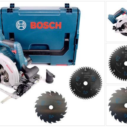 Bosch GKS 18V-57 G Akku Kreissäge 18V 165 mm Solo in L-Boxx ( 06016A2101 ) + 3x Kreissägeblatt - Toolbrothers