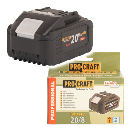 Procraft 2x 20 8 Akku 20 V 8 0 Ah 8000 mAh Li ion mit Ladestandsanzeige 1 - toolbrothers