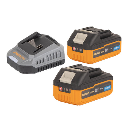 Procraft Industrial AG125Abb Akku Winkelschleifer 20 V 125 mm Brushless 2x Akku 4 0 Ah Ladegeraet RHINO Toolcase 4 - toolbrothers