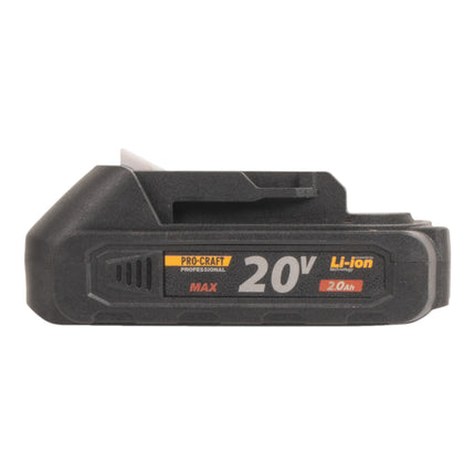 Procraft Industrial AG125Bbb Akku Winkelschleifer 20 V 125 mm Brushless 1x Akku 2 0 Ah ohne Ladegeraet 3 - toolbrothers