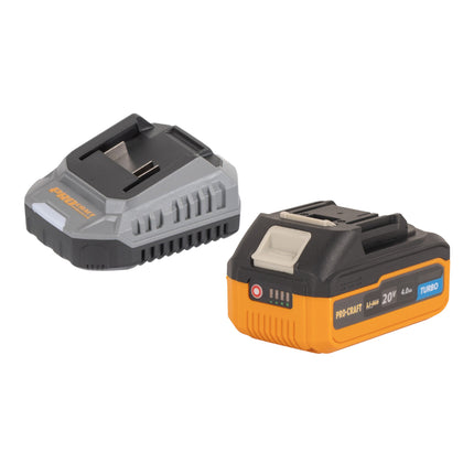 Procraft Industrial AG125Cbb Akku Flachkopf Winkelschleifer 20 V 125 mm Brushless 1x Akku 4 0 Ah Ladegeraet 3 - toolbrothers