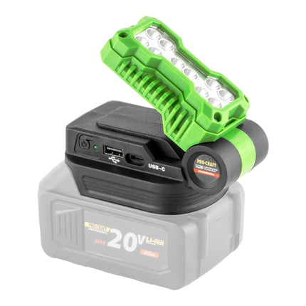 Procraft LL20bb Akku LED Strahler 20 V 500 lm 2x Akku 4 0 Ah Ladegeraet 2 - toolbrothers