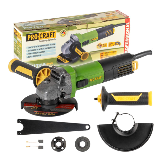 Procraft PW750 Winkelschleifer 750 Watt 125 mm 0 - toolbrothers