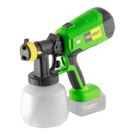 Procraft PSE40bb Akku Farbspritzpistole 20 V 2x Akku 2 0 Ah Ladegeraet 1 - toolbrothers