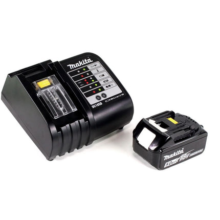 Makita DDF 483 ST1 Akku Bohrschrauber 18 V 40Nm im Makpac + 1x 5,0 Ah Akku + Ladegerät + 38 tlg. Bit- & Bohrer Set - Toolbrothers