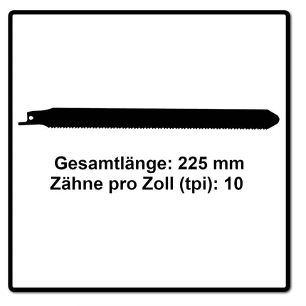 Komet Säbelsägeblatt PALLETS 225mm 10tpi 5 Stk. ( 501.360 ) HSS-Bi-Metall - Toolbrothers