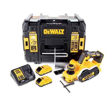 DeWalt DCP 580 L2 Akku Hobel 18V 82mm + 2x Akku 3,0Ah + Ladegerät + TSTAK - Toolbrothers