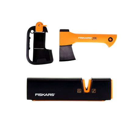 Fiskars Set da campeggio X5 K40 + Affilacoltelli ( 1025441 )