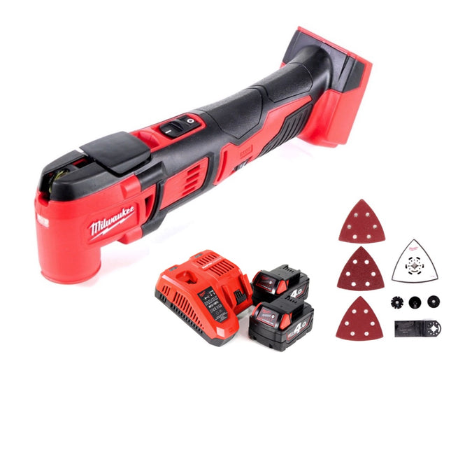 Milwaukee M18 BMT-402 Akku Multifunktionswerkzeug 18 V + 2x Akku 4,0 Ah + Ladegerät