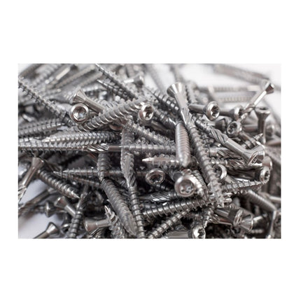 Meisterling Terrassenschrauben 6x100 mm 1000 Stück ( 5x 010010000051 ) CUT Spitze 90° Linsen Senkkopf mit Torx 2/3 Grobgewinde VA Edelstahl