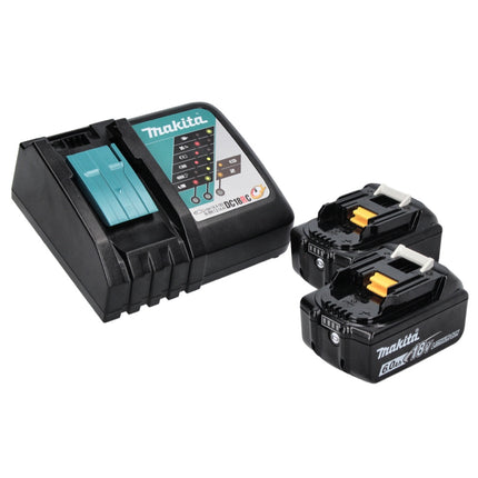 Pialla a batteria Makita DKP 181 RG 82 mm 18 V brushless + 2x batteria ricaricabile 6,0 Ah + caricatore