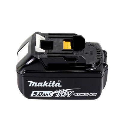 Makita DGA 506 T1J Smerigliatrice angolare a batteria 18V 125mm Brushless + 1x Batteria 5,0Ah + Valigetta Makpac - senza caricabatterie