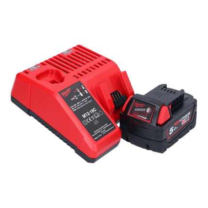 Pistola ad aria calda a batteria Milwaukee M18 BHG-501 18 V 470 °C + 1x batteria ricaricabile 5,0 Ah + caricatore