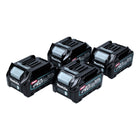 Set di batterie Makita 40 V con 4x BL 4025 2,5 Ah ( 4x 191B36-3 ) XGT Li-Ion classe di protezione IP64 con display LED
