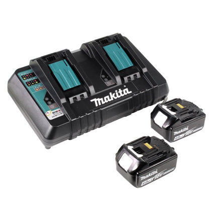Tosaerba a batteria Makita DLM 432 PM2 36 V (2x 18 V) 43 cm senza spazzole + 2x batterie da 4,0 Ah + doppio caricabatterie