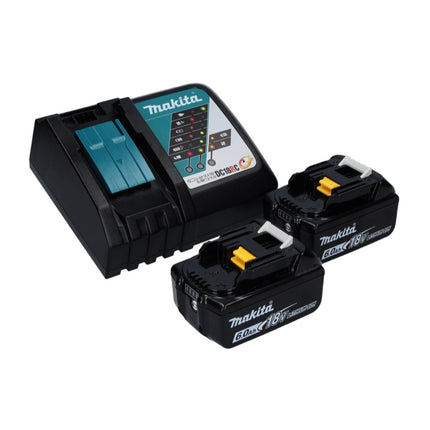 Makita DLM 432 RG2 Akku Rasenmäher 36 V ( 2x 18 V ) 43 cm Brushless + 2x Akku 6,0 Ah + Ladegerät