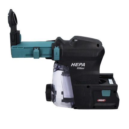 Makita HR 004 GM 101 Akku Kombihammer 40 V max. 2,8 J SDS plus XGT Brushless + DX 14 Staubabsaugung + 1x Akku 4,0 Ah + Ladegerät + Makpac