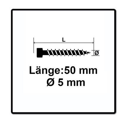SPAX Terrassenschraube 5,0 x 50 mm Edelstahl A2 2000 Stk. ( 4x 0537000500505 ) Fixiergewinde Zylinderkopf Torx T-STAR Plus T25 Cut