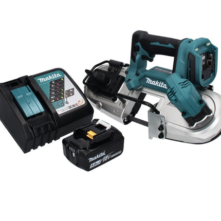 Makita DPB 183 RT1 Akku Bandsäge 18 V 66 mm Brushless + 1x Akku 5,0 Ah + Ladegerät