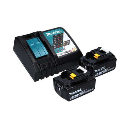 Levigatrice eccentrica a batteria Makita DPO 600 RG 18 V 150 mm XPT Brushless + 2 batterie 6,0 Ah + caricabatterie