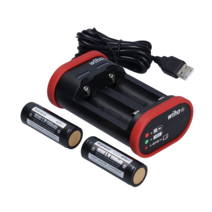 Wiha speedE II electric E-Schraubendreher 7 tlg. + 2x SlimBit + Akku + Ladegerät + L-Boxx Mini + Bit Set slimBit electric VDE Torx Satz 6 tlg.