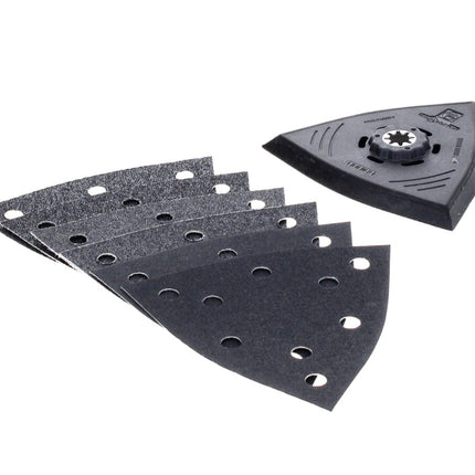 FEIN Starlock Plus Schleifplatten Set SLP KL 130 gelocht ( 63806204210 ) Schleifblätter 2x K 60 + 2x K 80 + 2x K 180