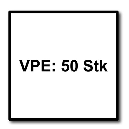 HECO MULTI MONTI plus SS Schraubanker 7,5 x 100 mm 50 Stück ( 49817 ) Betonschraube Sechskantkopf mit angepresster Scheibe verzinkt blau A2K