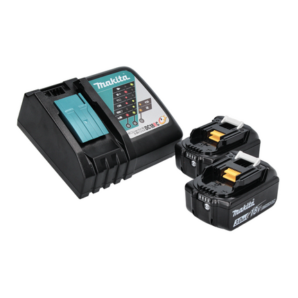 Makita DUB 186 RF soffiatore a batteria soffiatore di foglie 18 V + 2x batteria ricaricabile 3,0 Ah + caricabatterie