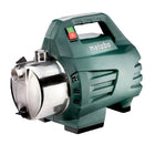 Metabo P 4500 INOX Pompa di irrigazione 1300 Watt 4,8 bar ( 600965000 ) - Motore a condensatore senza manutenzione