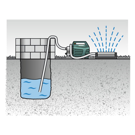 Metabo P 4500 INOX Pompa di irrigazione 1300 Watt 4,8 bar ( 600965000 ) - Motore a condensatore senza manutenzione