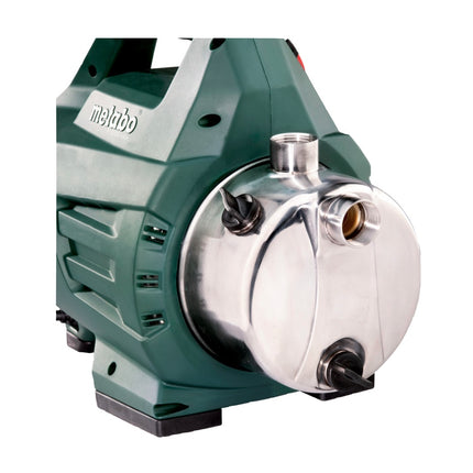 Metabo P 4500 INOX Pompa di irrigazione 1300 Watt 4,8 bar ( 600965000 ) - Motore a condensatore senza manutenzione