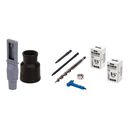 Dima di foratura KREG 720 Dima di foratura + microdima di foratura + trapano a colonna + punta + viti