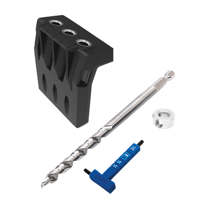 Dima di foratura KREG 720 Dima di foratura + microdima di foratura + trapano a colonna + punta + viti