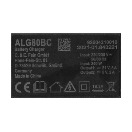 Fein Starter Set con + 2x Batterie 6,0 Ah + Caricabatterie rapido ALG 80 BC ( 92604323010 )