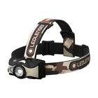 Ledlenser MH8 LED Torcia frontale 600 lm IPX4 Nera / Sabbia ( 502157 ) + 1x Batteria + 1x Cavo di ricarica