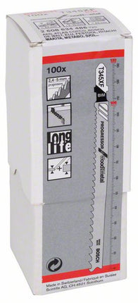 Bosch T 345 XF Stichsägeblätter Progressor for Wood and Metal für Metall- und Holzarbeiten - 100 Stück, gefräste Zähne, für Stichsägen mit T-Schaft-Aufnahme - Toolbrothers