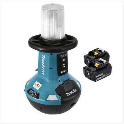 Makita DML 810 M Akku LED Flächenlicht 18 / 36 V ( 2 x 18 V ) 5500 lm IP54 + 2x Akku 4,0 Ah - ohne Ladegerät