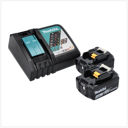 Makita DML 810 RM Luce LED a batteria 18 / 36 V ( 2 x 18 V ) 5500 lm IP54 + 2 batterie 4,0 Ah + caricabatterie