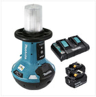 Makita DML 810 PM lampada LED a batteria 18 / 36 V ( 2 x 18 V ) 5500 lm IP54 + 2x batteria 4,0 Ah + doppio caricabatterie