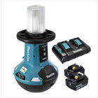 Makita DML 810 PG batteria LED luce di superficie 18 / 36 V ( 2 x 18 V ) 5500 lm IP54 + 2x batteria 6,0 Ah + doppio caricabatterie