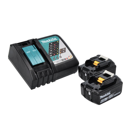 Makita DHP 458 RGJ 18 V 91 Nm Trapano a percussione a batteria + 2 batterie da 6,0 Ah + caricabatterie + Makpac