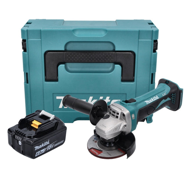 Makita DGA 452 G1J Smerigliatrice angolare a batteria 18 V 115 mm + 1x batteria ricaricabile 6,0 Ah + Makpac - senza caricabatterie