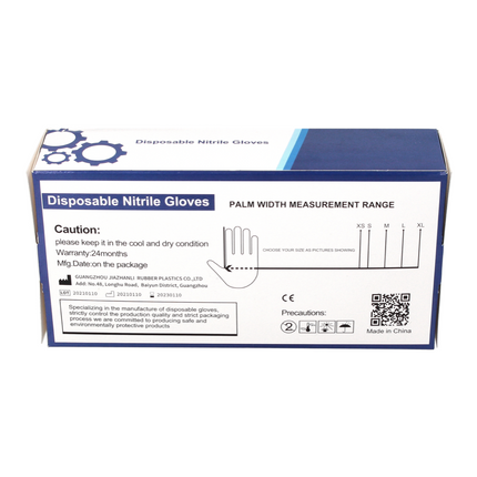 Guanti monouso in nitrile - neri 100 pezzi Taglia L / Large / non sterili