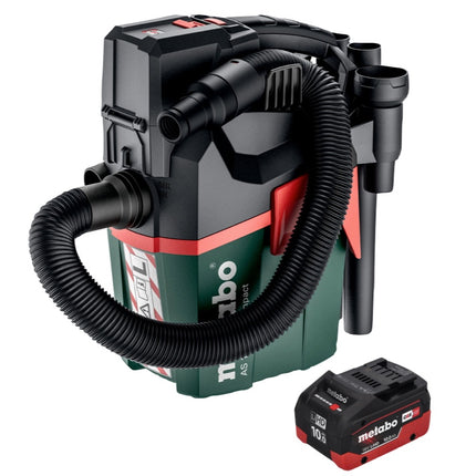 Metabo AS 18 L PC Aspirapolvere compatto a batteria 18 V 6 l IPX4 classe di polvere L bagnato e asciutto + 1x batteria ricaricabile 10,0 Ah - senza caricabatterie