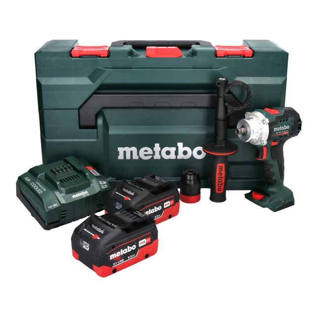 Metabo BS 18 LTX BL Q I Trapano avvitatore a batteria 18 V 130 Nm senza spazzole ( 602359660 ) + 2x batteria ricaricabile 5,5 Ah + caricatore + metaBOX