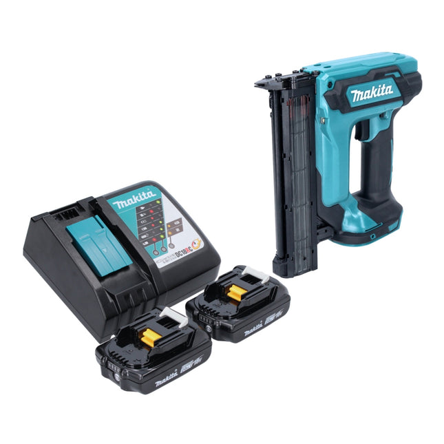 Makita DFN 350 RA chiodatrice verticale a batteria 18 V 15 - 35 mm + 2x batteria ricaricabile 2,0 Ah + caricabatterie