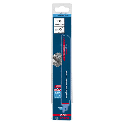 Bosch EXPERT Medium Thick Tough Metal S 1155 HHM Lama per sega circolare 225 mm 10 pz. ( 2608900376 ) Tecnologia in metallo duro
