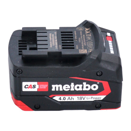 Set di batterie Metabo 4x batterie Li-Power 18 V 4,0 Ah CAS Li-Ion ( 4x 625027000 ) con indicatore del livello di carica