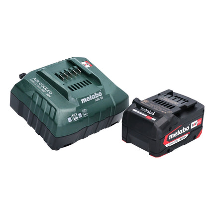 Set base Metabo 1x batteria Li-Power 18 V 4,0 Ah CAS agli ioni di litio ( 625027000 ) + caricatore ASC 55 ( 627044000 )